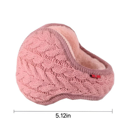 Winter Ear Muff Unisex Foldable Adjustable Collapsible Plush Cold Weather Knit Comfortable Ear Earmuffs Outdoor Ear Warmer for Women Men