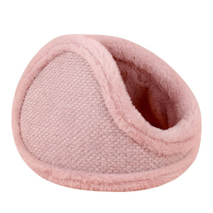 Winter Ear Muff Unisex Foldable Adjustable Collapsible Plush Cold Weather Knit Comfortable Ear Earmuffs Outdoor Ear Warmer for Women Men