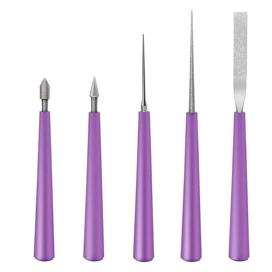 5PCS Bead Reamer Set Tipped Bead Reamer Beading Hole Enlarger Tool for Glass Plastic Metal Wood Beads