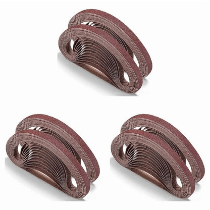 Sanding Belt 72 Pack 1/2 X 18 Inch Aluminum Oxide Air File Sander Belt Assortment,Belt Sander Tool for Woodworking