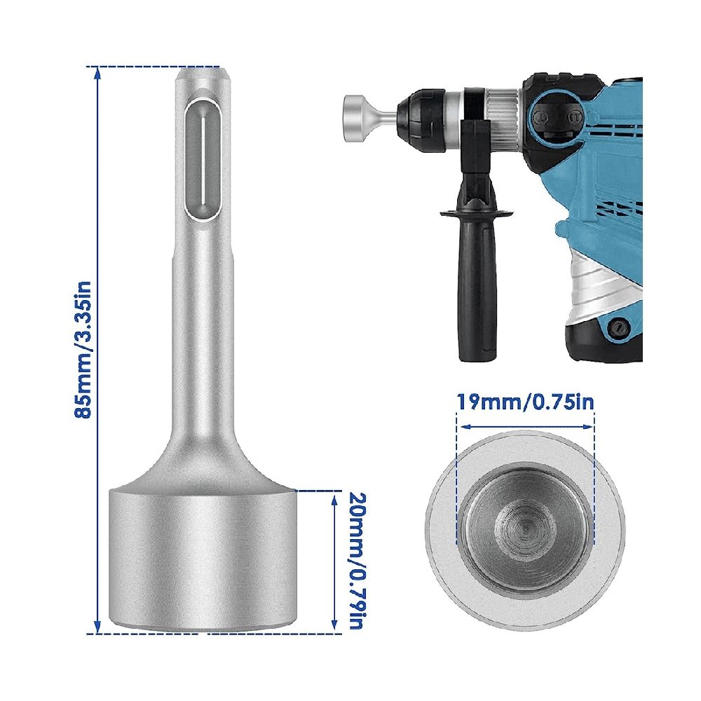 Post Ground Rod Driver, Drill Bit Driver Hammer Converter for Grounding Rods E