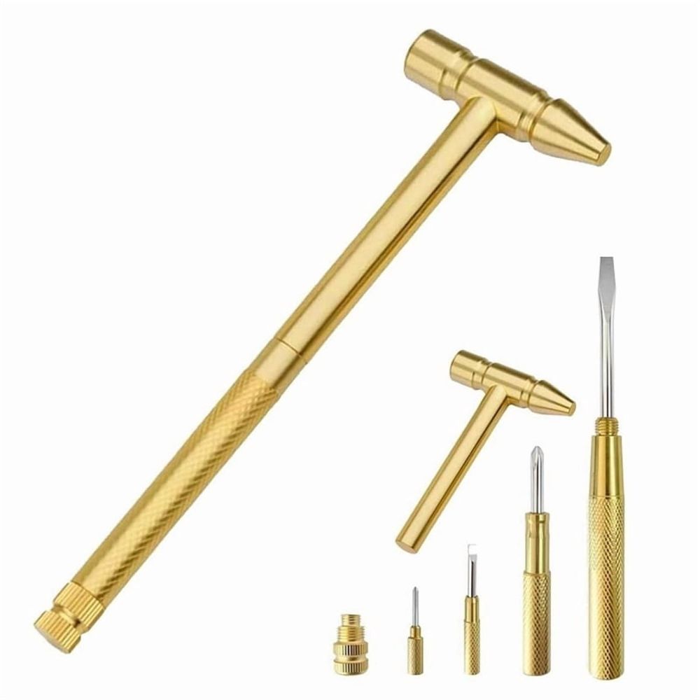 Hand Tools 6 In1 Micro-Multifunction Hammer, 6 in 1 Mini Multifunction Craft Hammer & Screwdrive Mini Mallet