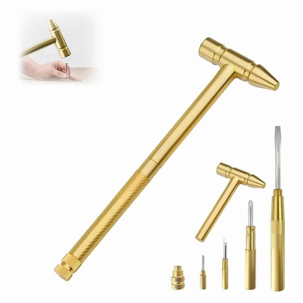 Hand Tools 6 In1 Micro-Multifunction Hammer, 6 in 1 Mini Multifunction Craft Hammer & Screwdrive Mini Mallet