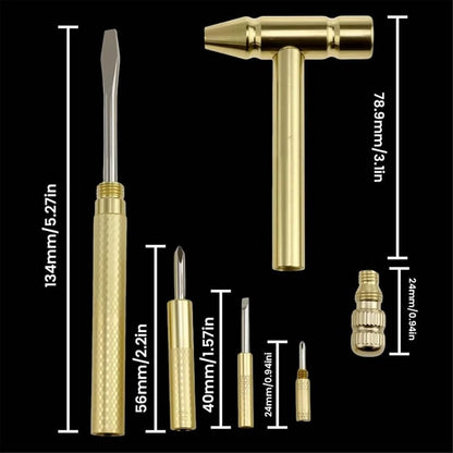 Hand Tools 6 In1 Micro-Multifunction Hammer, 6 in 1 Mini Multifunction Craft Hammer & Screwdrive Mini Mallet