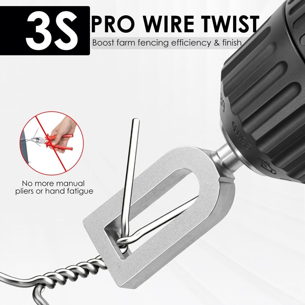 4Pcs Electric Drill Wire Twisting Tool Carbon Steel 1/4 Inch Hex Shank Wire Twisting Knotter Tool for Electric Drill
