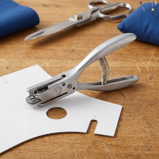 2-in-1 Sewing Pattern Notcher with Metal Punch Pliers for Precise Fabric and Paper Crafting