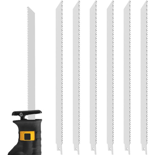 6Pcs Reciprocating Saw Blades Set 12inch 6TPI Stainless Steel Frozen Food Universal Frozen Beef Bone Cutting Saw Blades for Frozen Beef Fish Sheep Bone