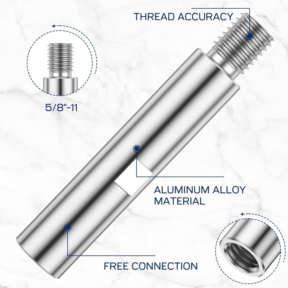 3Pcs Angle Grinder Extension,3/4/5.5in M14 Angle Grinder Extension Shaft Aluminium Alloy Rotary Angle Grinder Lengthen Connecting Rod for Polisher Grinding Machine