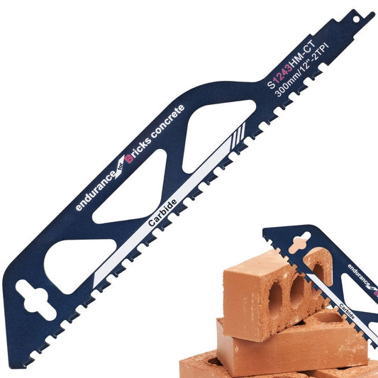 Reciprocating Saw Blade 12/18inch Universal Cutting Recip Sabre Saw Blade Alloy Steel Brick Concrete Cutting Saw Blade for Cement Composite Panels Bricks