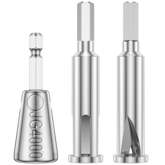 3Pcs Wire Twister Tool for Drill 3 Way 5 Way Wire Stripper 6mm Hex Shank Electrical Cable Twisting Tool Wire Nut Stripping Bit Tool Heavy Duty Electrical Repair Kit