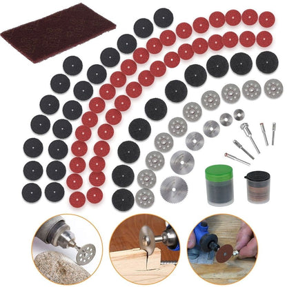 Cutting Wheel Set for Rotary Tool, 88Pcs HSS Circular Saw Blades Drill Wheels Kit With Mandrels for