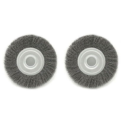 2Pcs 6Inch Wire Wheel for Bench Grinder-Wire Brush for Grinder, Efficient Clean Rust From Assorted Car Parts & Engines.