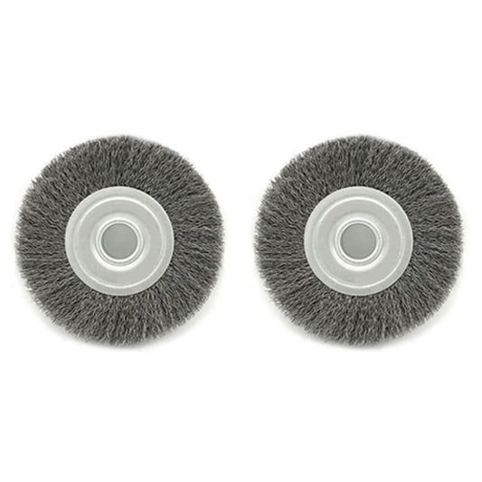 2Pcs 6Inch Wire Wheel for Bench Grinder-Wire Brush for Grinder, Efficient Clean Rust From Assorted Car Parts & Engines.