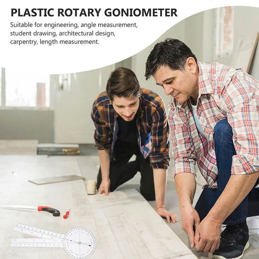 4-Pack Clear Plastic Folding Angle Ruler Goniometer Tool for Portable and Accurate Measurement