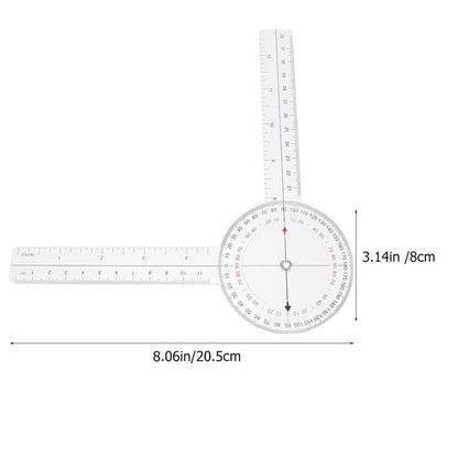 4-Pack Clear Plastic Folding Angle Ruler Goniometer Tool for Portable and Accurate Measurement