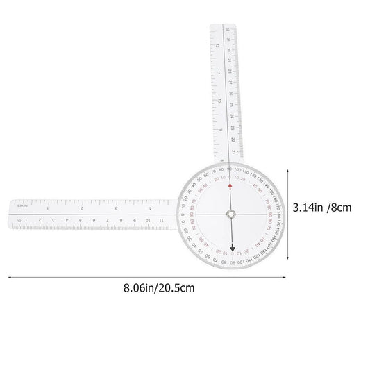4-Pack Clear Plastic Folding Angle Ruler Goniometer Tool for Portable and Accurate Measurement