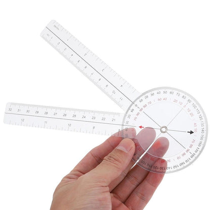 4-Pack Clear Plastic Folding Angle Ruler Goniometer Tool for Portable and Accurate Measurement