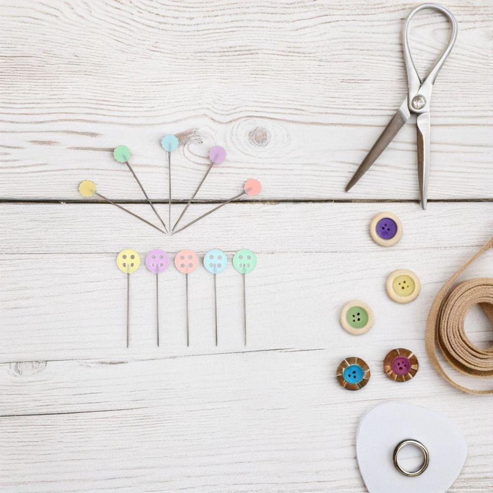 400Pcs Multicolor Straight Pins with Flat Heads for Precise Quilting and Dressmaking