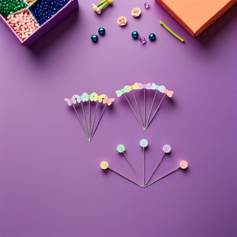 400Pcs Multicolor Straight Pins with Flat Heads for Precise Quilting and Dressmaking
