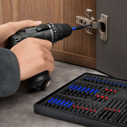 46-Piece Star Screwdriver Bit Set with Hole Security Precision Machined Bits with Storage Box Hardened Stainless Steel for Electric Screwdrivers
