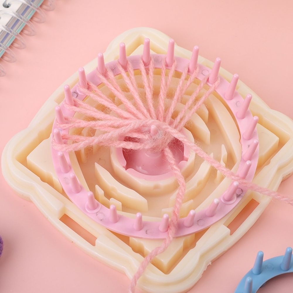 9Pcs Knitting Loom Set Flower Pattern Maker Wool Yarn Needle Knit Craft Tool DIY