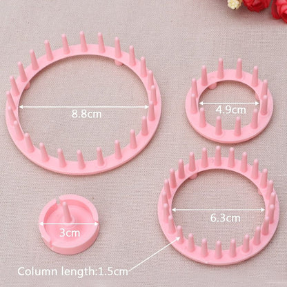 9Pcs Knitting Loom Set Flower Pattern Maker Wool Yarn Needle Knit Craft Tool DIY