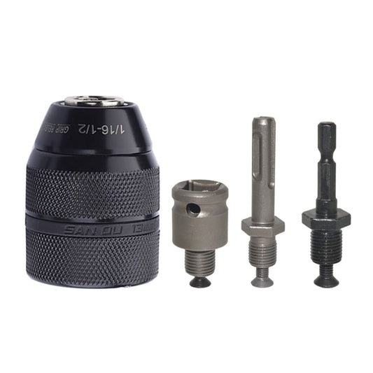 1/2' Drill Chuck Converter- for Impact Wrench / Driver / Rotary Hammer to Normal Drill 1/2-20UNF All metal Clamp 2-13mm