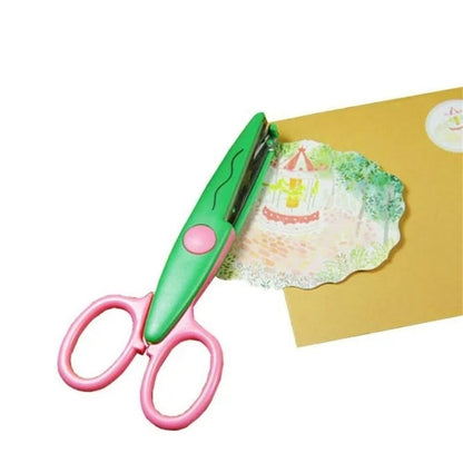 6 Pcs Decorative Edge Scissors, Plastic Design Safety Art Scissors, Creative Crafts Scissors Paper Scrapbooking Decorative Wave Lace Edge Cutters