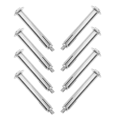 8-Piece Expansion Bolt Set Iron Heavy Duty Wall Anchors for and Concrete Wall Hooks