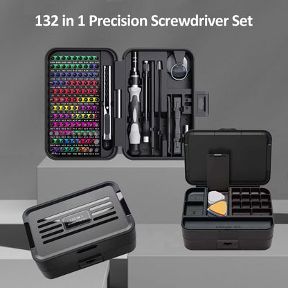 132-in-1 Micro Magnetic Screwdriver Set Mini Screwdriver Set With Color-coded Identification Repair Tool Kit 108 Screwdrivers Bits Small Manual Screw Driver
