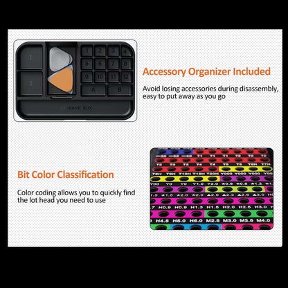 132-in-1 Micro Magnetic Screwdriver Set Mini Screwdriver Set With Color-coded Identification Repair Tool Kit 108 Screwdrivers Bits Small Manual Screw Driver