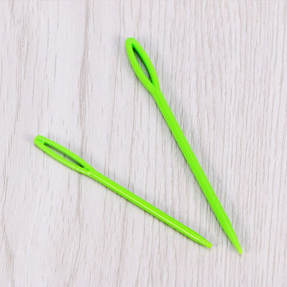 100Pcs Weaving Sewing Needles Plastic Assorted Color Large Holes Practical Use
