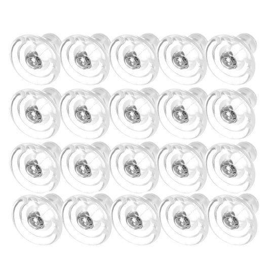 25 Pcs Clear Silicone Earring Backs, Soft Transparent Locking Replacement Stoppers for