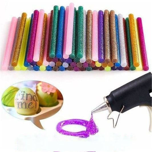 Colored Hot Glue Sticks,30 PCS 0.27 x 3.9 in Mini Hot Melt Glue Sticks Colored,Different Colorful Adhesive Purpose Glue Stick for DIY Art Craft General Repairs and Gluing Projects,Multicolor