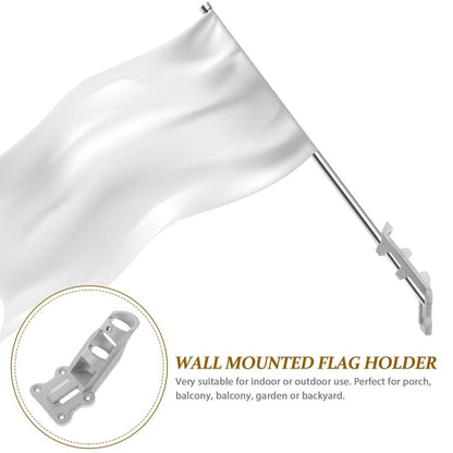 Silver Flag Pole Mounting Bracket Durable and Practical for DIY