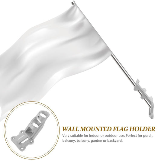 Silver Flag Pole Mounting Bracket Durable and Practical for DIY