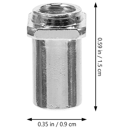 Iron Drum Swivel Nuts Plated Silver Lug Replacement Part Dirt Resistant 20Pcs