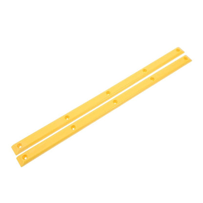 2Pcs Sturdy Yellow Plastic Longboard Rail Anti Collision Skateboard Rail