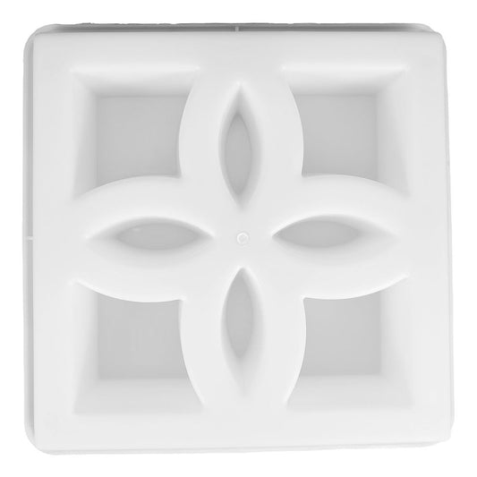 White Plastic Hollow Mold for Concrete Brick Making, Cement Block Form for Precise Construction