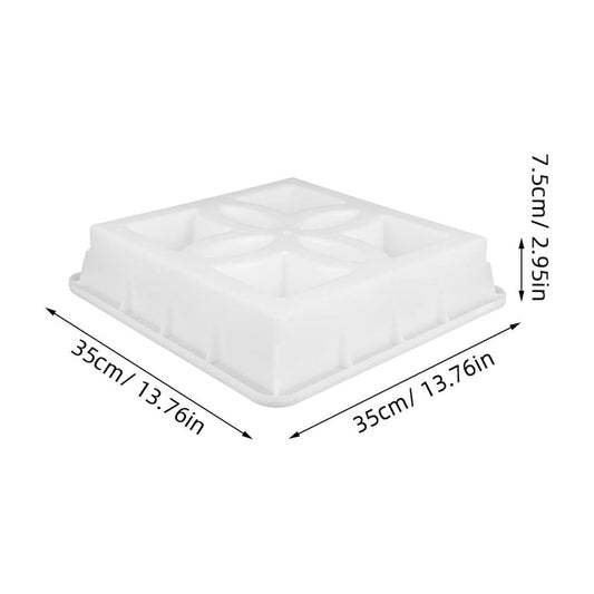 White Plastic Hollow Mold for Concrete Brick Making, Cement Block Form for Precise Construction