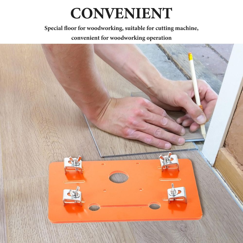 Orange Cutting Machine Bottom Plate with Circular Saw Guide Rail for Precise and Accurate Wood Trimmer Cuts, 1 Set