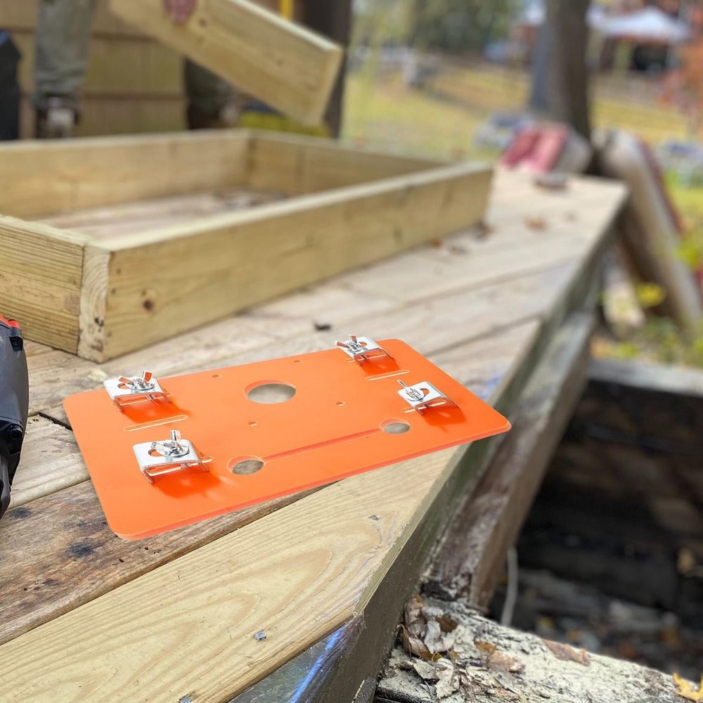 Orange Cutting Machine Bottom Plate with Circular Saw Guide Rail for Precise and Accurate Wood Trimmer Cuts, 1 Set