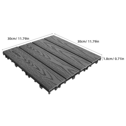 Outdoor Wood Plastic Composite Deck Tiles with -Resistant for Easy Installation and Use