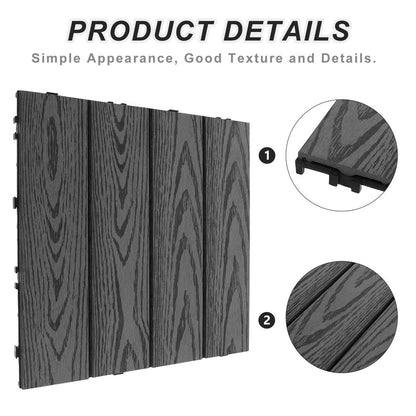 Outdoor Wood Plastic Composite Deck Tiles with -Resistant for Easy Installation and Use