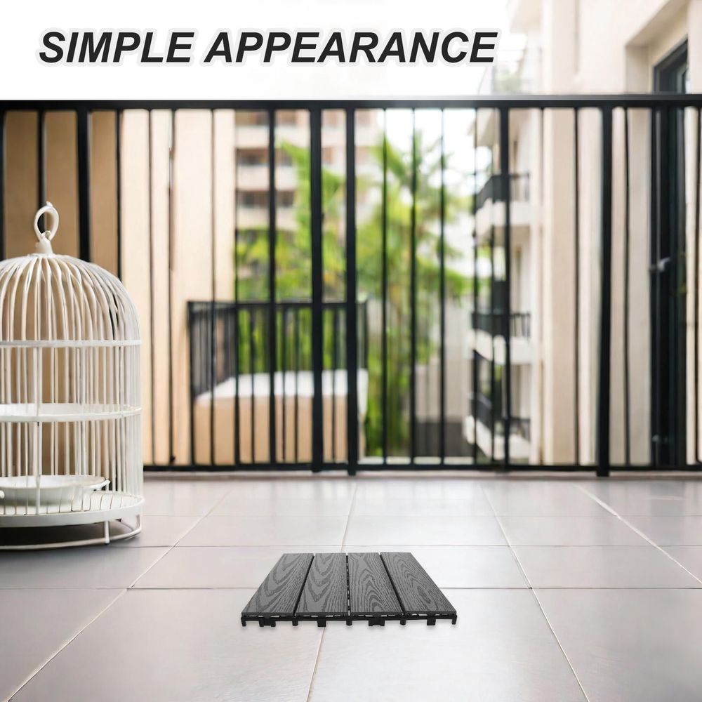 Outdoor Wood Plastic Composite Deck Tiles with -Resistant for Easy Installation and Use