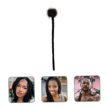 Real Human Hair Loc Extensions Black Dreadlocks Lightweight Comfortable Wear