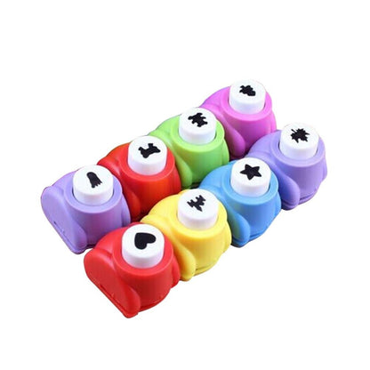 Craft Punch Punching Machine Hole Puncher Embossing Tool Paper Scrapbook Cutter Shapes Manual 12 Pcs