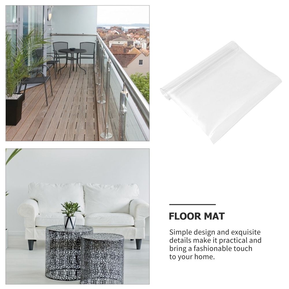 Transparent Chair Mat Waterproof Wear Resistant for Home 3Pcs