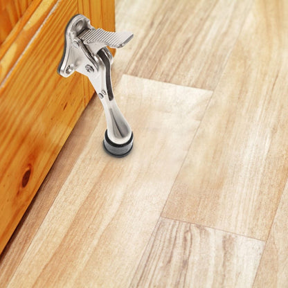 Heavy Duty Door Stopper Holders Keep Open Bottom Child Silver