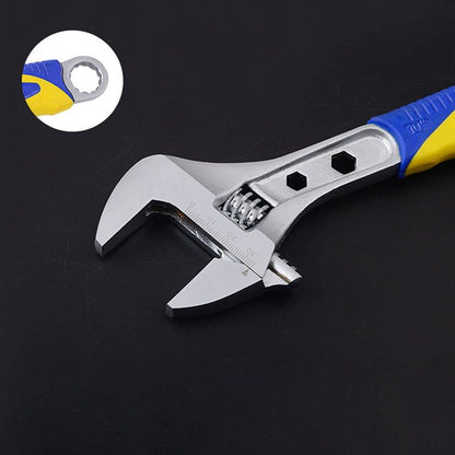 Adjustable Wrench, 6"-12" Anti-Slip Handle Chrome Vanadium Steel Wrench